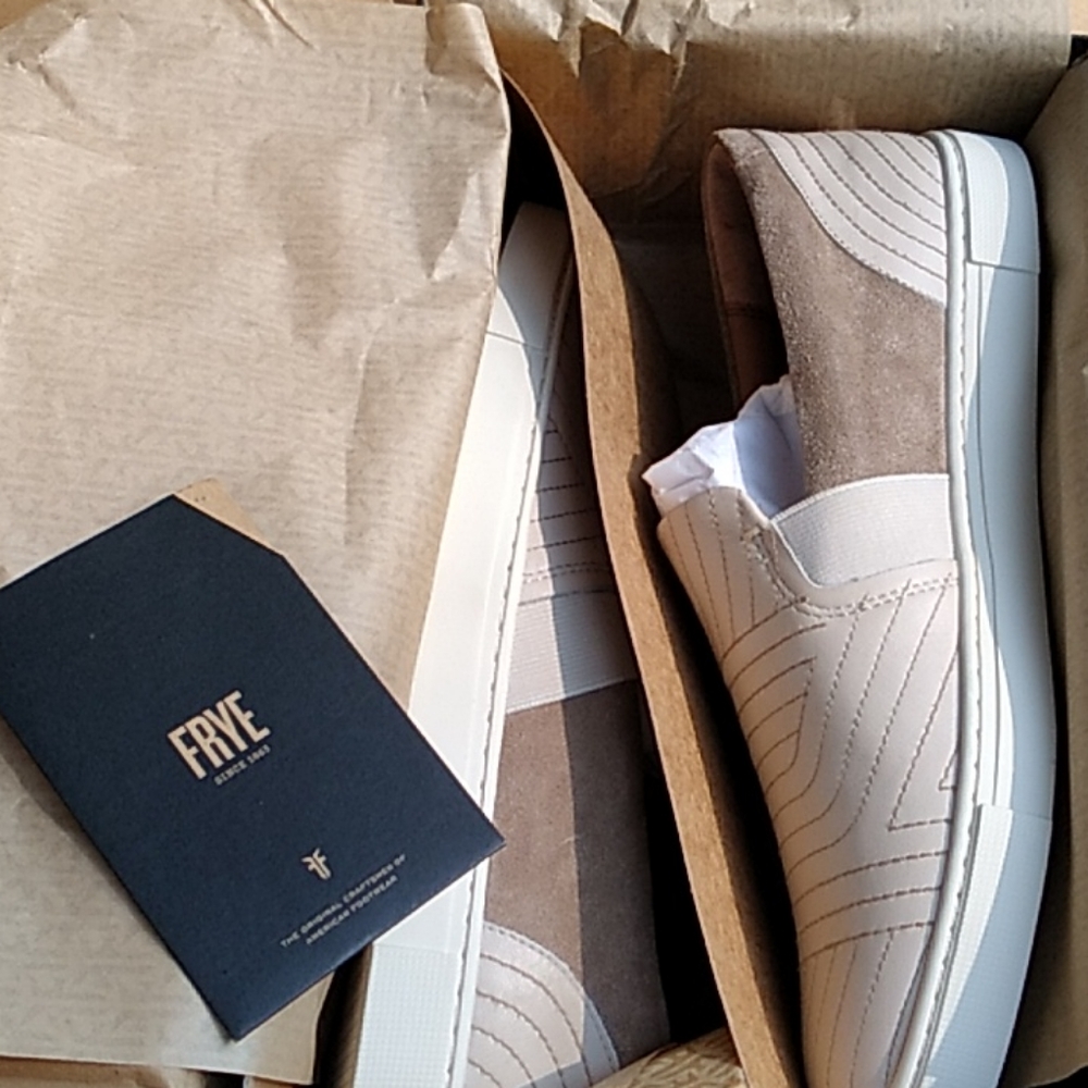 NIB Women's Frye Ivy Stitch off white shoes sz 10 - Picture 9 of 10